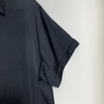 Ekouaer Women’s Sleep Shirt Pajama Top Black Button Up Short Sleeve Size XL Photo 3