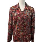 Coldwater Creek Paisley Tapestry Lined Blazer Jacket Sz M Photo 1