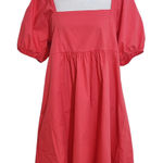  Red Puffy Sleeve Mini Dress Size Large Draper James Preppy Dress Photo 0