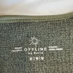 Aerie OFFLINE by Green V Neck Ribbed Sports Bra Women's Medium Photo 3