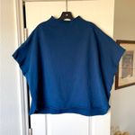 Frank & Eileen  Audrey Triple Fleece Capelet Navy Atlantic One Size EUC Photo 2