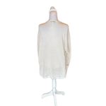Magaschoni  White Cardigan Sweater Linen Blend Womens Size Large Lightweight Photo 1
