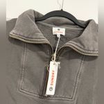 Revolve $128 NEW - Sundry Half Zip Sweatshirt - GREY - Sz 3 (L) Photo 1