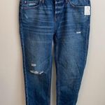Free People We The Free Distressed Button Fly Fray Hem Jeans Photo 0