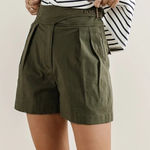 Bohme Remington Olive Green High Rise Shorts Photo 0