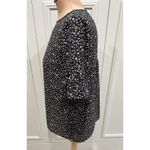 Loft  Black Ditsy Floral Blouse Ruffle Romantic Cottagecore Peasant Dainty Photo 4