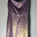 Urban Outfitters  Mallory metallic purple asymmetrical slip short dress medium Photo 0