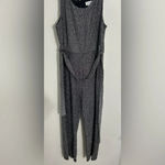 Nicole Miller - Black and Silver Belted Jumpsuit- Size M Photo 3