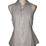 Entro greyish/Black white striped sleeveless top Photo 0