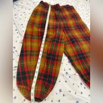 Vintage 1950s Abby Michael Ltd Red Yellow Green Tartan plaid wool golf pants. Size XS Photo 4