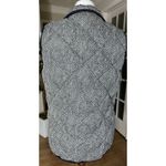 Women's J. Crew Quilted Down Herringbone Puffer Vest, Black & White, Small Photo 8
