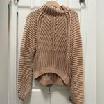 Free People Sweetheart Mock Neck Sweater Size Medium Tan Photo 3