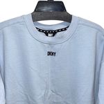 DKNY  Ladies Crewneck Fleece Sweatshirt Large Light Blue EUC‎ Photo 2