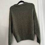 H&M Women’s XS Olive Green Pearl Appliqué Pullover Sweater. Oversized. Stretch. Photo 15