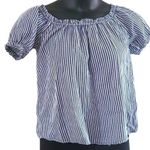 Vineyard Vines for Target Blue & White Striped Off Shoulder Blouse Size Large Photo 4