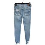 American Eagle  SZ 2 SHORT Jegging Jeans Hi-Rise Distressed Stretch Frayed Hems Photo 3