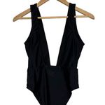 Zaful New  Swimsuit Womens S High Cut Plunge Neck One Piece Sexy Black S Photo 5