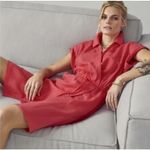 Athleta NWT Playa Wrap Dress 100% Linen Pink Coral Size 6 Photo 0