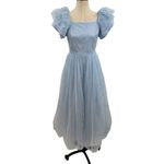 Ivy City Co. Jayne Snowflake Dress Tulle Glitter Cinderella Blue Silver Small Photo 2