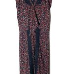 Thakoon Floral Black Red Lace Midi Dress Size 4 Photo 0