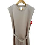 Spanx  Air Essentials Tank‎ Dress Large Tahini Scuba Knit Sleeveless Belted NWT Photo 3
