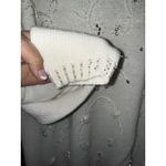 Oleg Cassini VTG Cassini Women's Sweater White Headed Rhinestones Pearls Sz L Photo 4