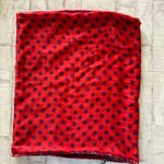 Cynthia Rowley  Reversible Red Polka Dot Paisley Scarf Polyester Photo 3