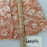Blu Pepper Orange Daisy Print Button Front PuffSleeve MiniDress Sundress Small Cottagecore Photo 8