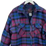 Vintage 90s Plaid Quilted Shacket Blue Pink Size XL Photo 1
