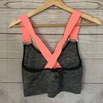 Marika Heathered Black Neon Pink Cross Back Sport Bra Medium Support M Photo 1