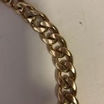 Next  BRAND GOLD CHAIN AND BONE COLOR LEATHER BELT SIZE LARGE 49” LONG Photo 4