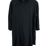 LA Made Tunic Dress Black Long Sleeve Mock Neck US Made Estimated Small Oversized Photo 0