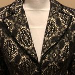 Alberto Makali  Black & White Lace Cropped Jacket Photo 6