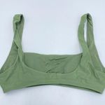 Aerie Women's Olive Green Wide Strap Scoop Square Neck Bikini Top Size S Photo 3