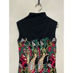 Jude Connally Dress Size Small Colorful Paisley Sleeveless Stretch Shift USA Black Photo 10