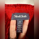 Modcloth Red Velvet Sweetheart Babydoll Dress Size 2X Photo 3