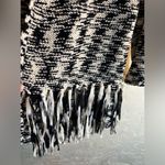 Chico's CHICO’s black&white open front sweater w fringe Photo 2