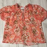 Tanya Taylor  Linen Silk Blend Blouse Size Large Photo 0