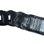 Vintage Black Fashion Belt with Unique Design and Smooth Finish Size M Photo 6