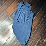 Los Angeles Apparel Mock neck bodysuit cutout back one piece leotard basic Photo 1