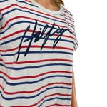 Tommy Hilfiger Vintage Sport Striped T-Shirt Dress 90s Red White Blue Large Photo 4