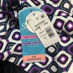 Swim Solution tiered one piece swimsuit Sz 10 Purple Photo 2