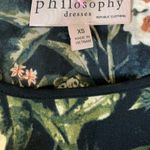 Philosophy Green Floral Ruffle Sleeve Dress Photo 7