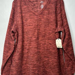 st. john's bay  Polar Fleece Womens Size XXL V‎ Neck Long Sleeve Sweatshirt Ruby Photo 0