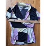 Wrapper Vtg Black 90s/Y2K Short Sleeve  Brand Top Faux Wrap Knotted dKNY L Photo 3