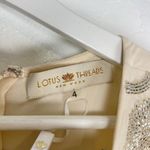 Lotus Threads Beaded Georgette Cap Sleeve Gown in Creme Size US 4 NWT Photo 9