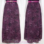 Ronni Nicole vintage plum color floral print short sleeves maxi dress, 8 Purple Photo 5