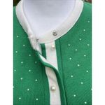 Short Sleeve Women’s Cardigan Sweater Green Size M Photo 5