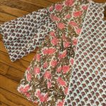 Rachel Zoe  Kimono Sleeve Floral Boho Hippie‎ Crochet Hem Patchwork Blouse Small Photo 6