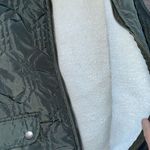 BKE  Faux Sherpa Vest Quilted Puffer Green WOMEN's Medium Photo 3